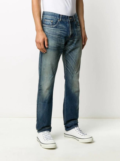 Shop Saint Laurent Men Slim Fit Jeans In Blue
