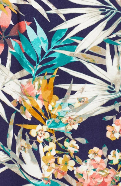 Loveappella Tie Front Maxi Sundress In Navy Coral