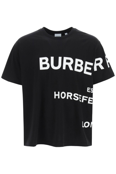 Shop Burberry Horseferry Print Oversized T-shirt In Black