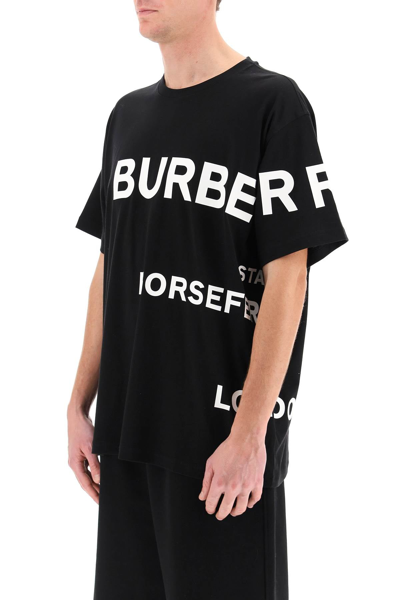 Shop Burberry Horseferry Print Oversized T-shirt In Black