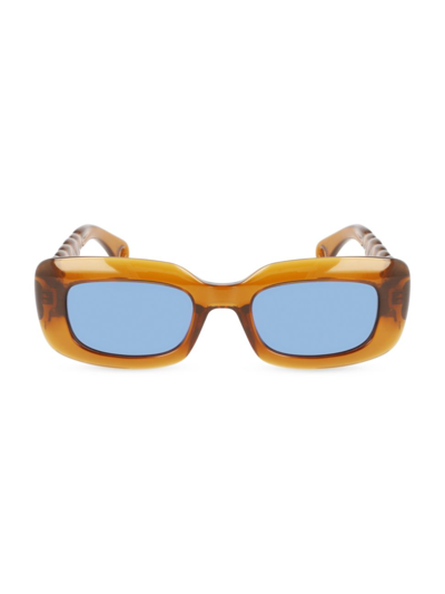 Shop Lanvin Women's Babe 50mm Rectangle Sunglasses In Caramel