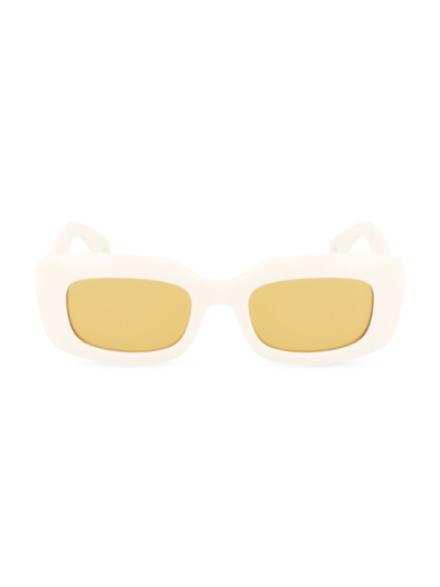 Shop Lanvin Women's Babe 50mm Rectangle Sunglasses In White