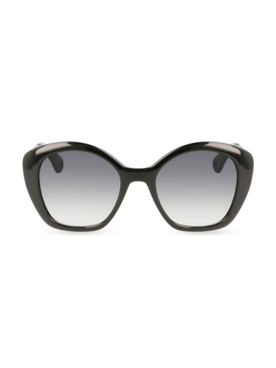 Shop Lanvin Women's Babe 54mm Butterfly Sunglasses In Black