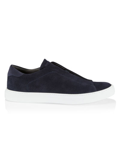 Shop To Boot New York Men's Stone Suede Slip-on Sneakers In Blue