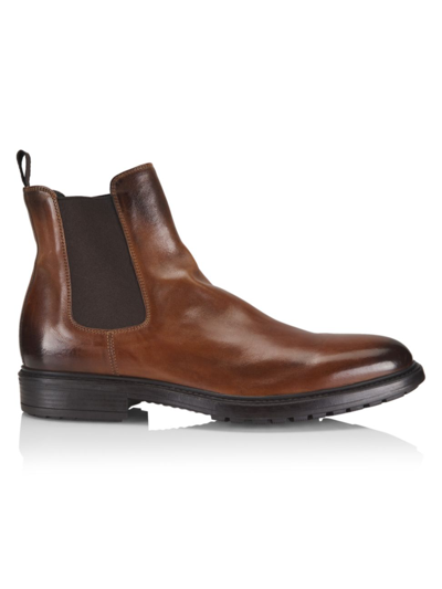 Shop To Boot New York Men's Largo Leather Chelsea Boots In Todi Brandy