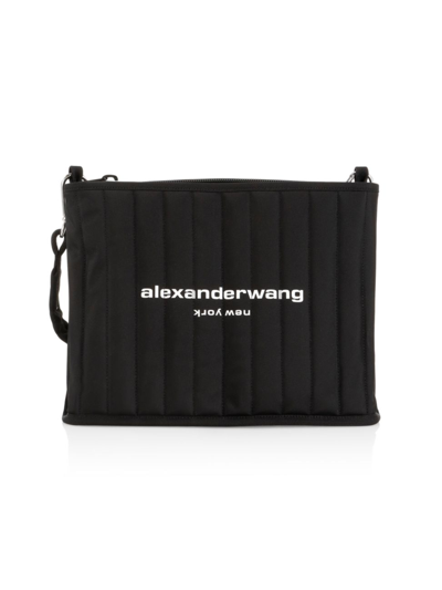 Shop Alexander Wang Women's Elite Tech Shoulder Bag In Black