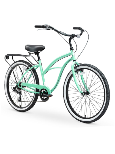 Shop Sixthreezero Around The Block 7-speed Cruiser Bike In Mint Green