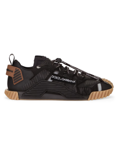 Shop Dolce & Gabbana Men's Ns1 Lace-up Sneakers In Nero