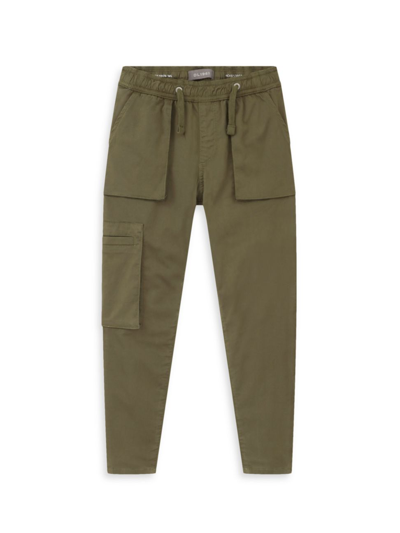 Shop Dl Premium Denim Little Girl's Jackson Cargo Joggers In Army Green Dl Ultimate Twill