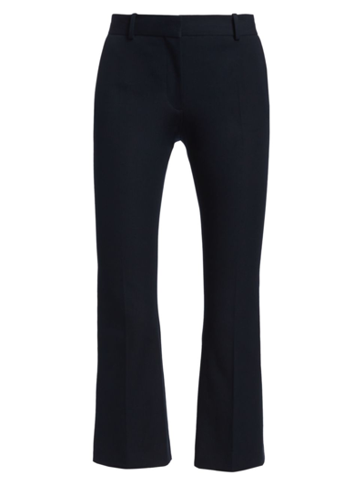 Shop Frame Women's Le Crop Mini Boot Trousers In Navy