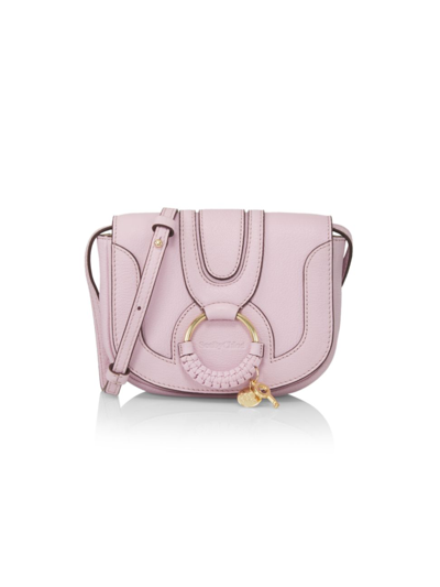 Shop See By Chloé Women's Mini Hana Leather Saddle Bag In Lilac