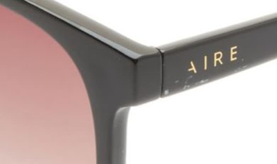Shop Aire Crux Round 52mm Sunglasses In Black