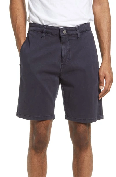 34 Heritage Nevada Flat Front Shorts In Navy Soft Touch