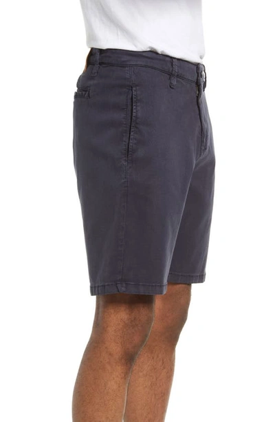 34 Heritage Nevada Flat Front Shorts In Navy Soft Touch