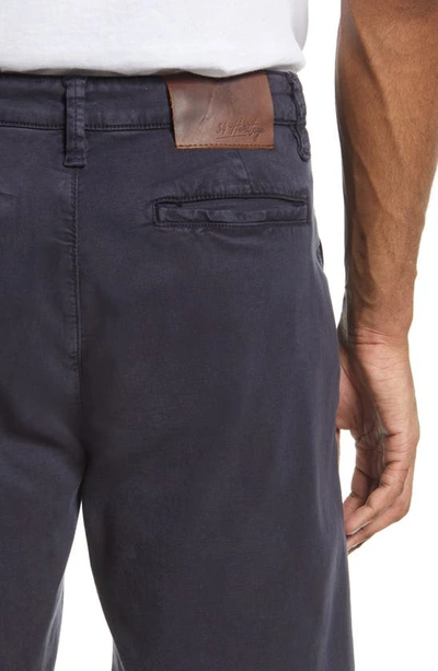 34 Heritage Nevada Flat Front Shorts In Navy Soft Touch