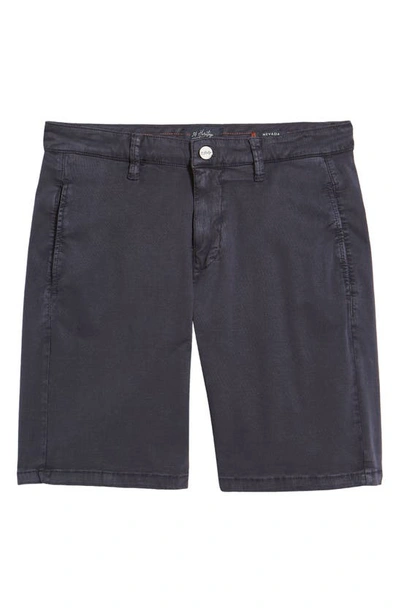 34 Heritage Nevada Flat Front Shorts In Navy Soft Touch