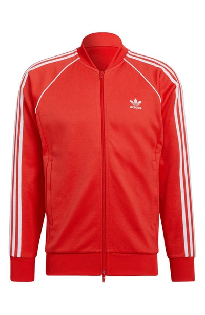 Shop Adidas Originals Adicolor Classics Primeblue Sst Track Jacket In Vivid Red