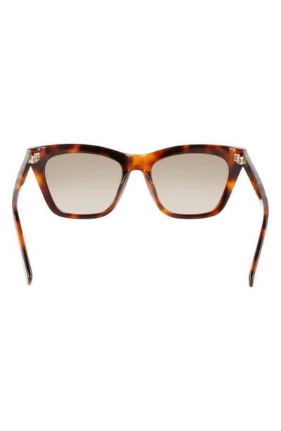 Longchamp Le Pliage 54mm Modified Rectangular Sunglasses In Havana