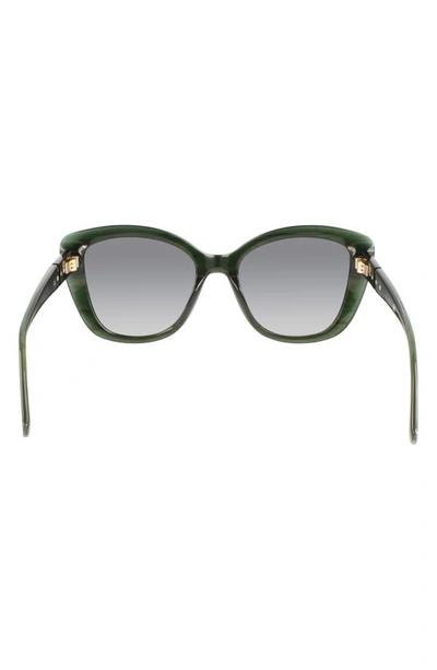 Shop Longchamp Roseau 54mm Butterfly Sunglasses In Green Malachite