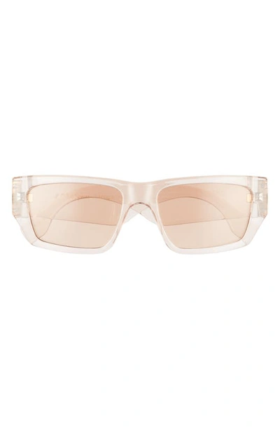 Shop Le Specs Measures 55mm Rectangular Sunglasses In Nougat