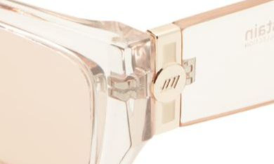 Shop Le Specs Measures 55mm Rectangular Sunglasses In Nougat