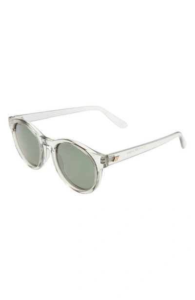Shop Le Specs Hey Macarena 50mm Round Sunglasses In Pewter