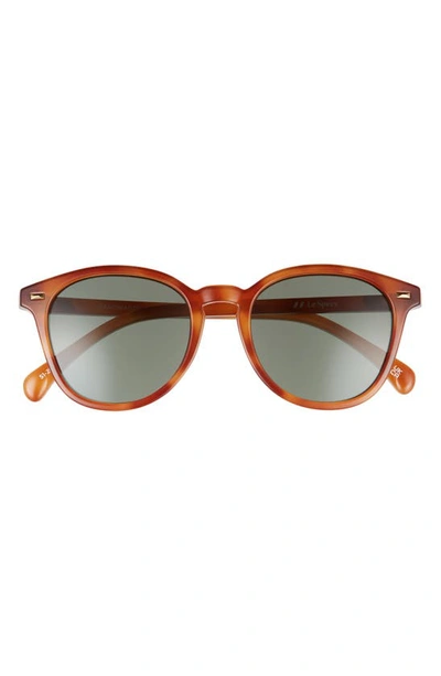 Shop Le Specs Bandwagon 51mm Round Sunglasses In Vintage Tort