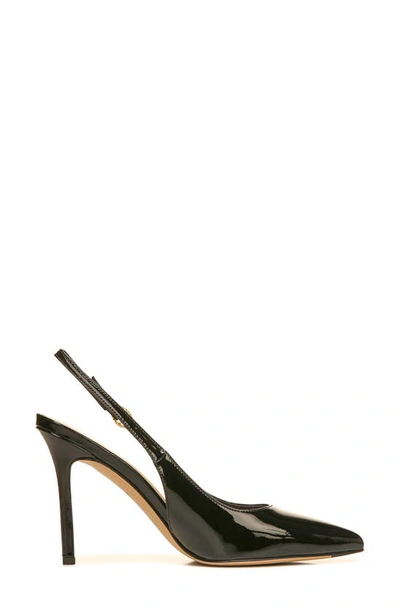 Shop Veronica Beard Lisa Slingback Pointed Toe Pump In Black Patent Leather