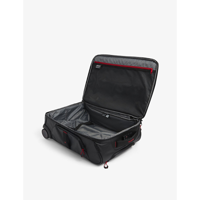 Shop Samsonite Black Duffle Logo-embossed Recycled-polyester Suitcase