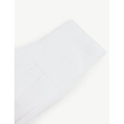 Falke Run Reinforced Cotton-blend Socks In White