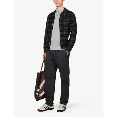 Barbour Mens Grey Brand-embroidered Ribbed-trim Regular-fit Cotton-piqué Polo Shirt Xxl In Grey