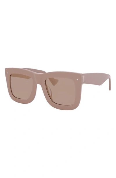 Shop Grey Ant Status 51mm Square Sunglasses In Opaque Tan/ Tan