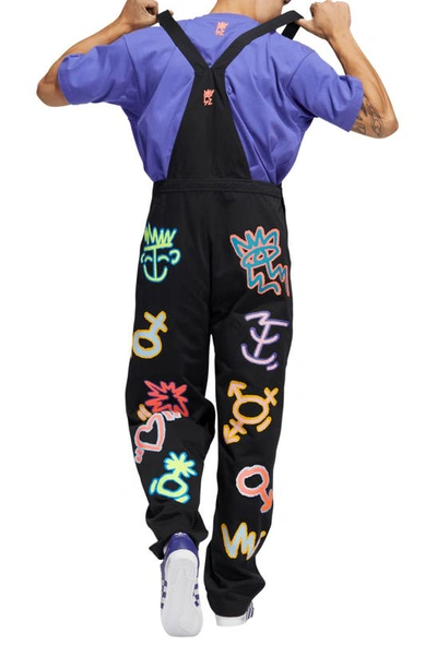 Shop Adidas Originals X Kris Andrew Small Loveuni Stretch Recycled Polyester Overalls In Multicolor