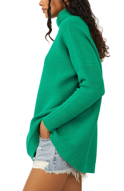 Shop Free People Ottoman Slouchy Tunic In Tennis Green