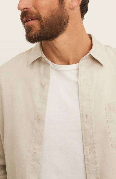 Vince Linen Button-up Shirt In Desert Sand
