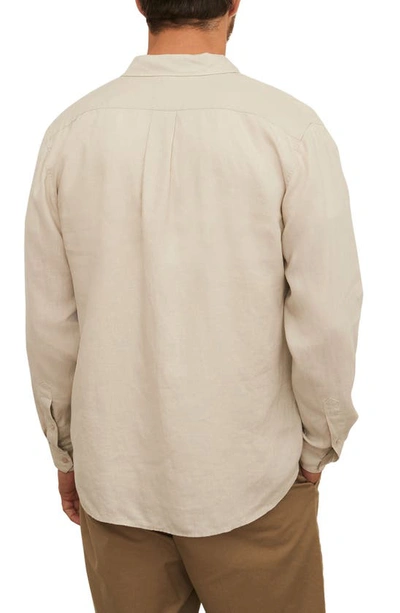 Vince Linen Button-up Shirt In Desert Sand