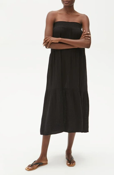 Shop Michael Stars Sandy Convertible Cotton Skirt In Black