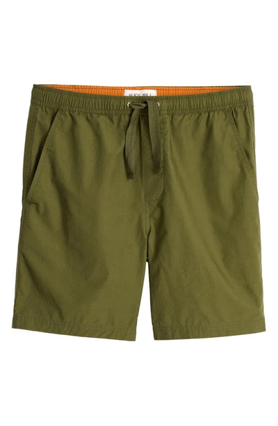 Shop Alex Mill Saturday Cotton Shorts In Olive/ Orange