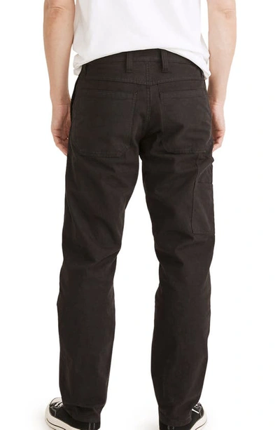 Madewell Relaxed Straight Leg Workwear Pants In Black Coal
