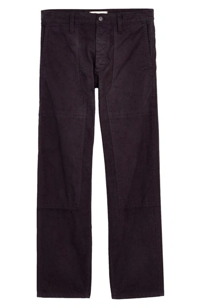 Madewell Relaxed Straight Leg Workwear Pants In Black Coal