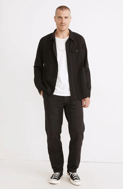 Madewell Relaxed Straight Leg Workwear Pants In Black Coal