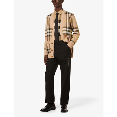 Shop Burberry Somerton Check-print Relaxed-fit Stretch-cotton Shirt In Archive Beige Ip Chk