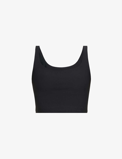 Shop All Access Women's Black Rib Tempo Ribbed Stretch-woven Bra