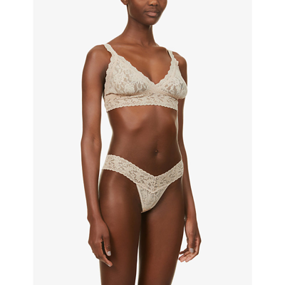 Hanky Panky Cotton With A Conscience Petite Low Rise Thong In Chai