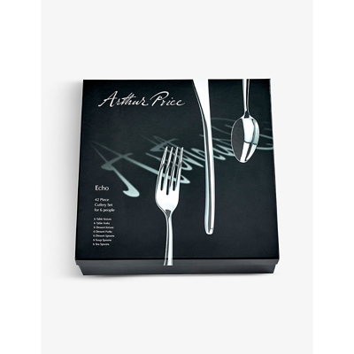 Arthur Price Echo 42-piece Stainless Steel Cutlery Set For 6 In Silver