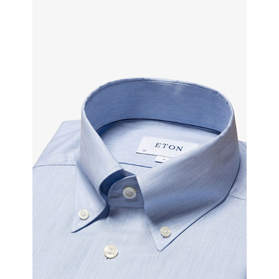 Eton Button-down Cotton Oxford Shirt In Light Blue | ModeSens