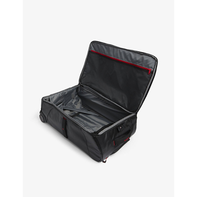 Shop Samsonite Black Duffle Logo-embossed Recycled-polyester Suitcase