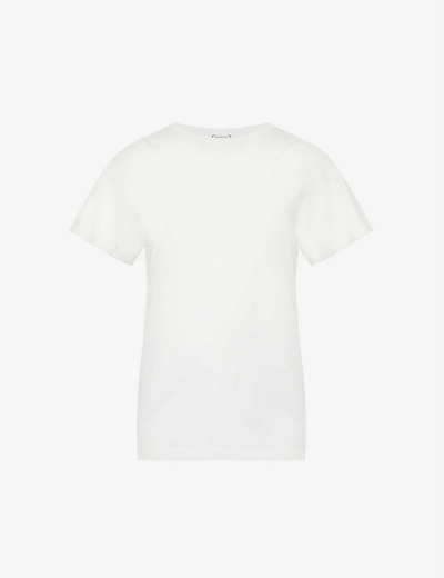 Shop Totême To Tee Curved Seam Tee In Off White
