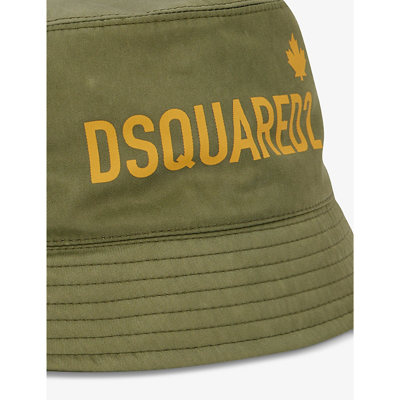 Shop Dsquared2 Logo-print Recycled-nylon Bucket Hat In Clorofilla