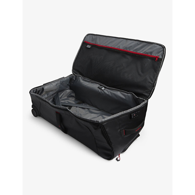 Shop Samsonite Duffle Logo-embossed Recycled-polyester Suitcase In Black